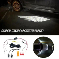 Universal Car Angel Wings For Tesla Bmw Welcome Light 12-24V Atmosphere Lamp LED Car Door Warning Light Angel Wing G5L3