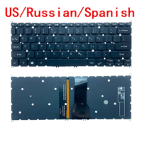New US Russian Spanish Laptop Backlit Keyboard For Acer Swift 3 SF114 SF314-54 SF314-54G SF314-41 SF314-41G SF114-32 Replacement