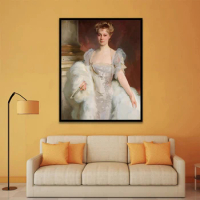 Portrait Oil Painting With Frame Singer Sargent Painting By Numbers Kits Elegant Lady Posters DIY Drawing European Home Decor