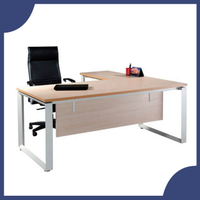 【必購網OA辦公傢俱】 HK-160S+HK-100S 水波紋 主管桌 辦公桌