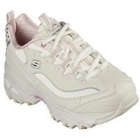 Skechers D Lites-Wildcats 女鞋 米白 增高 厚底 皮革 綁帶 老爹鞋 150236NTPK 休閒鞋