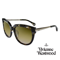 【Vivienne Westwood】英國精品時尚前衛系列造型太陽眼鏡(VW882-03-墨綠斑紋)