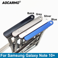 Aocarmo Single Dual SIM Card สำหรับ Samsung Galaxy Note 10 Plus 10โลหะพลาสติก MicroSD SimTray ผู้ถืออะไหล่