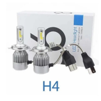 Lampu LED HeadLamp Headlight Depan Utama C6 H4 HI LO Putih Mobil 2 Pcs