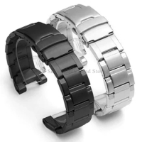 Stainless Steel Strap for Casio for G-SHOCK GST-W300/400G/B100/S120/W110/S110/S310 Men Sport Wrist Band Silver Metal Watch Band