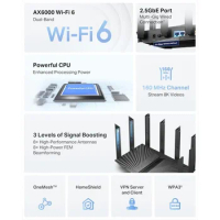 TP-Link ax6000 Wi-Fi 6 router (Archer ax80)-Dual Band, 2.5 Gbps Wan/LAN port, 8k streaming, wireless Internet router with oneme