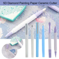 Embroidery Accessories Diamond Painting Paper Cutter DIY Cross Stitch Tools Hand Safety Protect Point Drill Pen Ceramic Blade