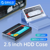 ORICO 2.5'' HDD Enclosure SATA to USB3.0 External Hard Drive Case 5Gbps / 6Gbps Type-C HDD Case With DIY Sticker