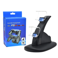 PS4 Controller Charger Dual USB PS4 Gamepad Charger Dock LED PS4 Charger For Sony Playstation 4 PS4 / Slim / PS4 Pro Controller