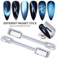 Double-head 9D Magnetic Board Cat Magnetic 3D Line Strip Effect Magnet Stick Board Nail Gel Polish Varnish Nail Art Tool
