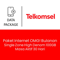 Paket Mobile Data Telkomsel - Internet Telkomsel Bulanan 100 GB, Masa Aktif 30 Hari