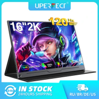 UPERFECT Uplays J2 2K 120Hz Portable Gaming Monitor 16" 2560x1600 IPS Speakers with Dual USB C HDMI Second Screen for PC Phone