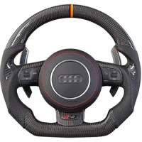Carbon Fiber LED Sport Car Steering Wheel Retrofit Upgrade To Sports Wheel For Audi A5 A6 S3 S4 S5