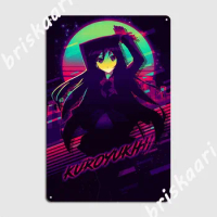 Accel World Kuroyukihime Metal Plaque Poster Plaques Retro Club Bar Wall Cave Tin Sign Posters