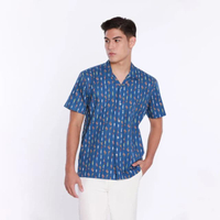 เสื้อเชิ้ตแขนสั้น ทรงปกติ รุ่น JH S2SSP078-RG - สีฟ้า