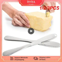 1/2/3PCS Buffet Tools Portable Stainless Steel Butter Knife 3 In 1 Cheese Dessert Knife Kitchen Gadgets Cheese Butter Cutter