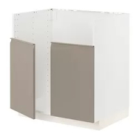 kabinet dasar u wastafel TALLSJÖN, putih/Upplöv matt krem gelap, 80x60x80 cm