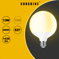 (LGM) LED燈膽(G120大球型膽) 13W/15W E27大螺頭 LED燈膽LED燈泡LED大球膽LED大球泡 黃光 3000K