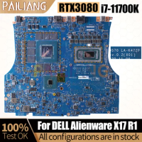 For Dell Alienware X17 R1 Notebook Mainboard Laptop LA-K472P QWCB i7-11700K RTX3080 GN20-E7-A1 8G 0W8TPJ Motherboard Full Tested
