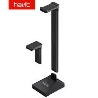 Havit Gaming Headphones Holder Hook Aluminum 2 in 1 with Flexible Stable Base for Desk Wall Table Headset Headphones Earphones