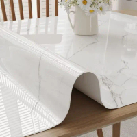 PVC Kalis Air Kalis Minyak Anti-Selip Penutup Meja 2MM untuk Meja Makan 60x120cm 70x120cm 80x120cm