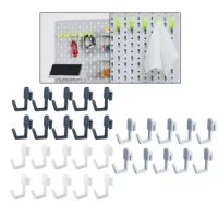 20Pcs Pegboard Hook Power Tool Holder Wall Organizer Pegboard Accessories Durable for Camping Jewelry Tool Shed Workbench Walls