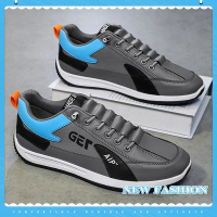 LxShop ใหม่ล่าสุด รองเท้าผ้าใบแฟชั่นผู้ชาย พื้นหนาทนทาน ใส่ได้ทุกโอกาสเข้าได้ทุกการแต่งกาย มี 4 สีขา
