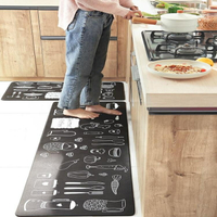 廚房地墊 廚房長條地墊防水防油墊子 可擦免洗pvc耐髒腳墊家用防滑地毯