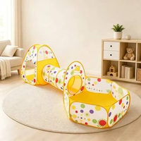 SK-M6 Mainan Tenda Anak Terowongan 4 in 1 + Kolam + Ring Basket Mainan Keranjang Mandi Bola Anak TEN