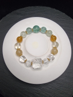 Gelang Batu Mix Crystal Quartz Full Natural Bead 9 Tails Fox HQ 9-11mm F1457