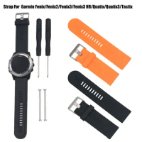 26mm wristband For Garmin Fenix/Fenix 2/Fenix 3/Fenix 3 HR Silicone Sport watchband strap Replacement fashion smart Accessorie