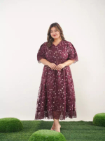 Xtramiles xtramiles Ladies dress eudora dress plum wine