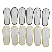 Footwear Disposable Slipper 10 Pairs Cotton Slippers Footwear Guest Home Sandals Hospitality Hotel Men Women Shose