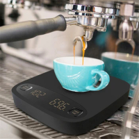 Coffee Scale with Timer USB 2KG/0.1g Precision Electronic Drip Coffee Scale Digital Kitchen Scale Waterproof Food Scale LED