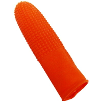 【文具通】橘色 防滑 橡膠 手指套 拇指適用 約5x3cm 100入 F6010470