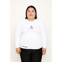 JUMBO BIGSIZE 3XL 4XL 5XL Baselayer Wanita Manset Round Premium Lycra XXXL Putih