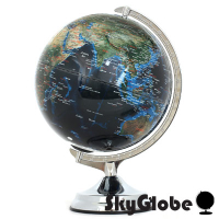 【SkyGlobe】12吋地形海溝人口分佈地球儀(英文版)(附燈)-大件商品請選宅配運送