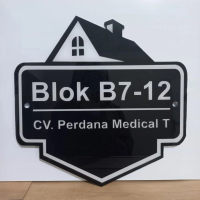 Nomor Rumah Akrilik Bentuk Rumah/Nomor Rumah Akrilik/Nomor Rumah/Dekor