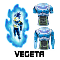 Free shipping Vegeta Tops Dragonball Z GUKU costumes Fitness shirt Cosplay Costume Hot Anime Cosplay for Halloween