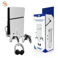 For PlayStation 5 Slim Wall Mount Bracket For PS5 Slim Controller Charging Cradle Controller/Charger Headset Hanging Bracket