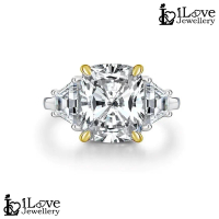 iLove Jewellery S925 Silver 7.0ct Cushion Cut Cubic Zirconia Ring Diamond Cincin Women Fashion ILR02