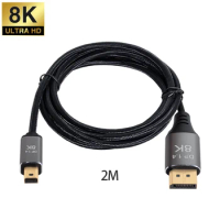 Chenyang DisplayPort 1.4 8K 60hz Cable Ultra-HD UHD 4K 144hz Mini DP to DP Cable 7680*4320 for Video PC Laptop TV