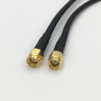 1Pcs RP SMA Male Jack to RP-SMA Male Plug RF Antenna Cable RG58 / LMR195 Coaxial Wire Connector 10cm 15cm 20cm 30cm 50cm