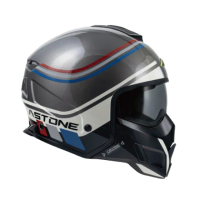 【ASTONE】官方直營-SK6-VA2彩繪 可拆式3/4罩全罩兩用安全帽(淺黑/法 平暖灰/義 平黑/紅 白/灰)