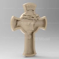 Cross Jesus 3D STL Model Religion Jesus for CNC Router Artcam Aspire Cut3d 3D Printer Bas Relief_61