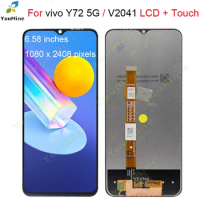 6.58" Original For VIVO Y72 5G V2041 LCD Display Touch Panel Screen Digitizer Assembly For Vivo Y72 5G display