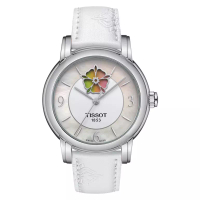 TISSOT Jam Tangan Wanita Tissot T-Lady T050.207.17.117.05 Lady Heart Flower Powermatic 80 Mother of 