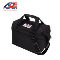 【AO Coolers】酷冷軟式輕量保冷托特包-24罐型 -經典帆布CANVAS系列 經典黑(AO24BK)
