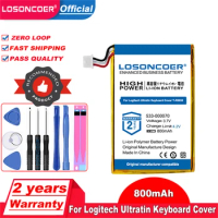 LOSONCOER 800mAh 533-000070 High Capacity For Logitech Ultratin Keyboard Cover Mouse Battery Y-R0032