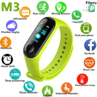 New M3 Smart Watch Digital Bracelet with Heart Rate Monitoring Running Pedometer Colour Counter Health wristbands